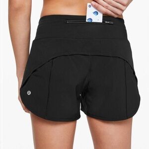 lululemon speed up short long 4” black